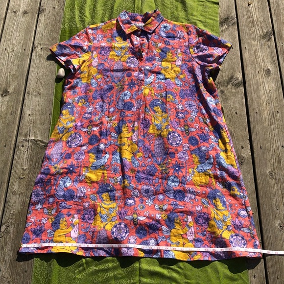 Print All Over Me XXXL 100% Linen Shirt Dress - Picture 9 of 13
